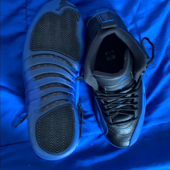 Blue and black Jordan 12s - Picture 2 of 3